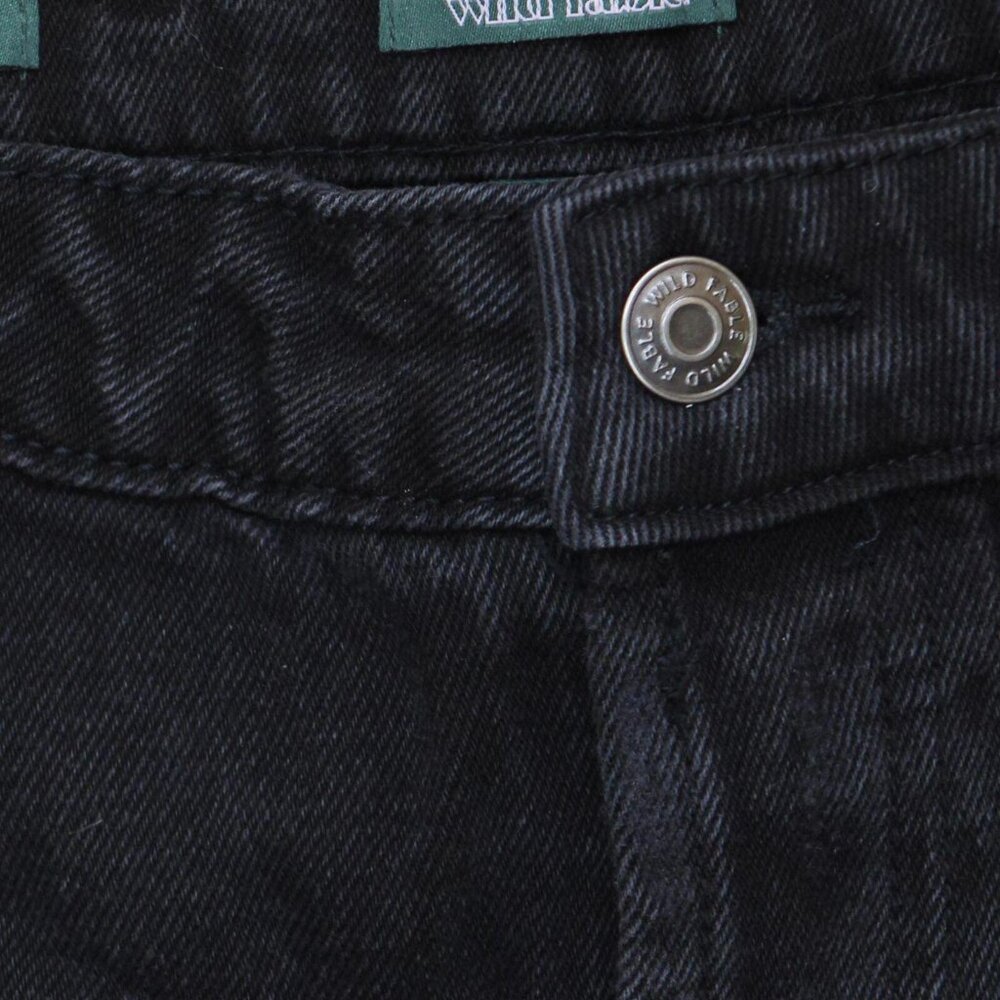 NWT Wild Fable Women's High-Rise Wide Leg Bermuda Jean Shorts 16 Black - Picture 5 of 8